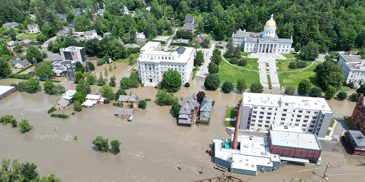 Summer 2023 Floods at Vermont's capital by the University of Vermont Spatial Analysis Lab