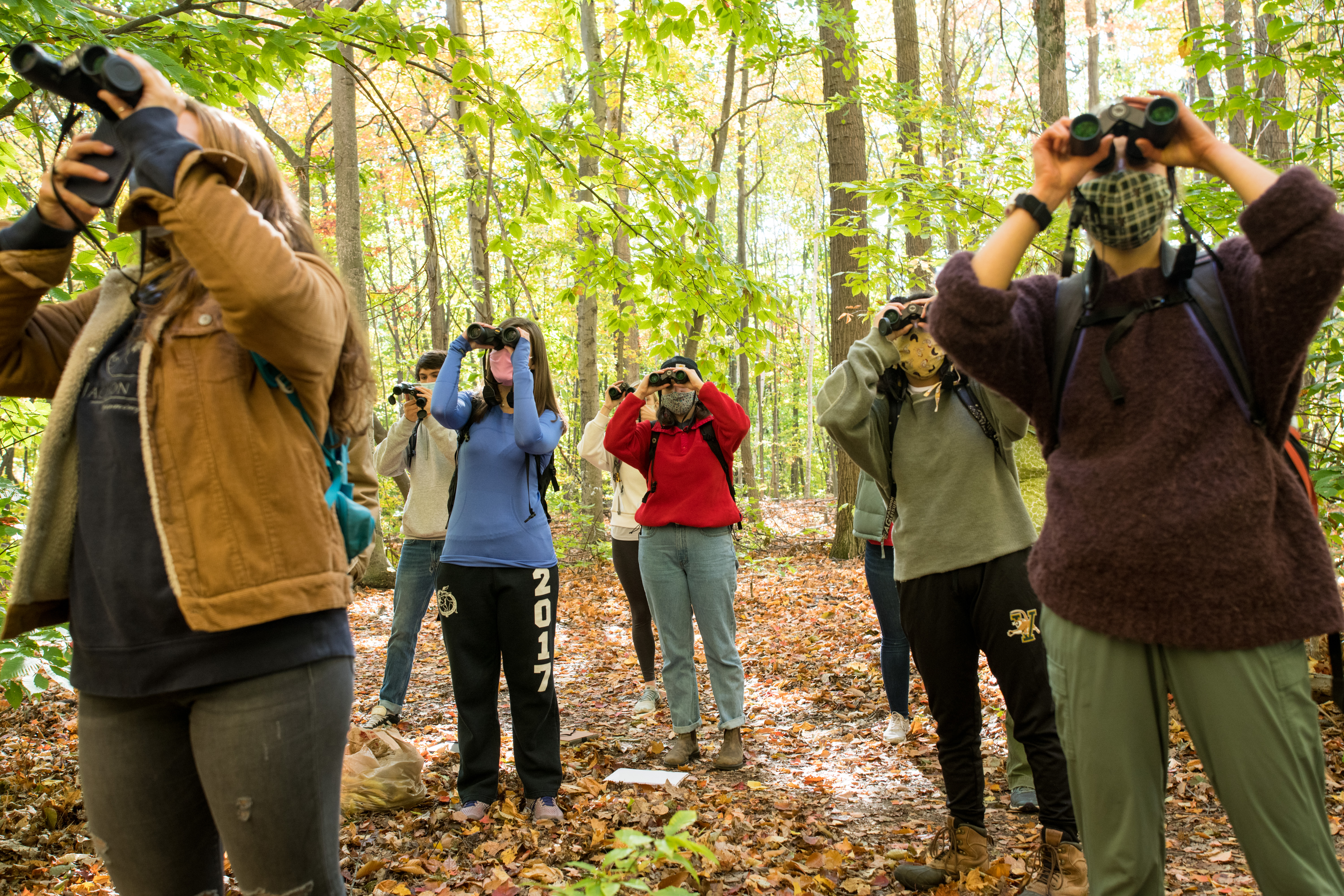 University of Vermont birdwatching class